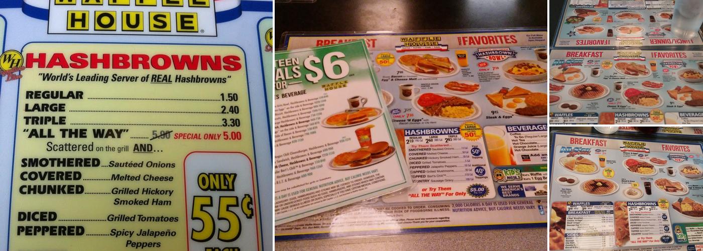 Waffle House Menu