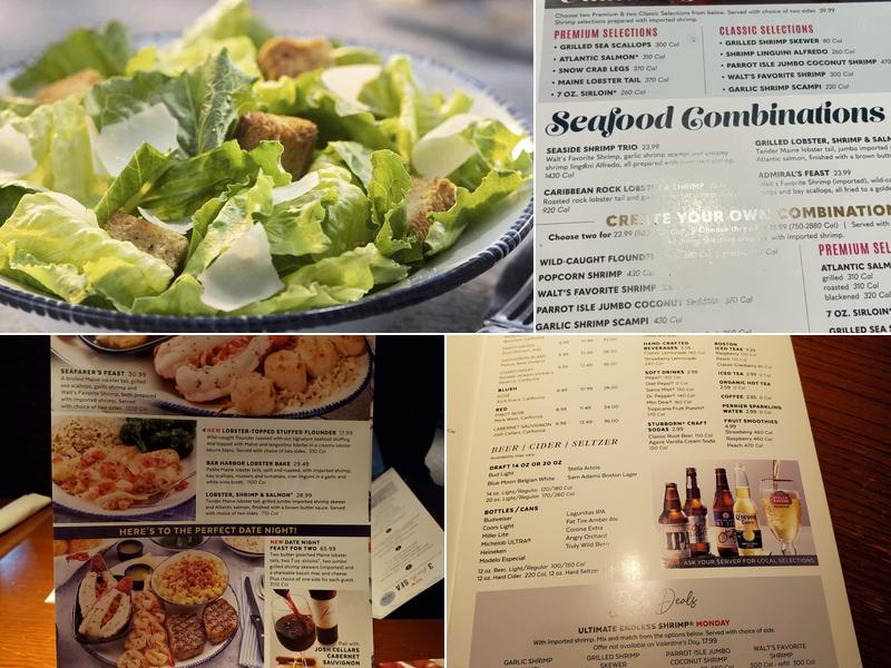 Red Lobster Menu
