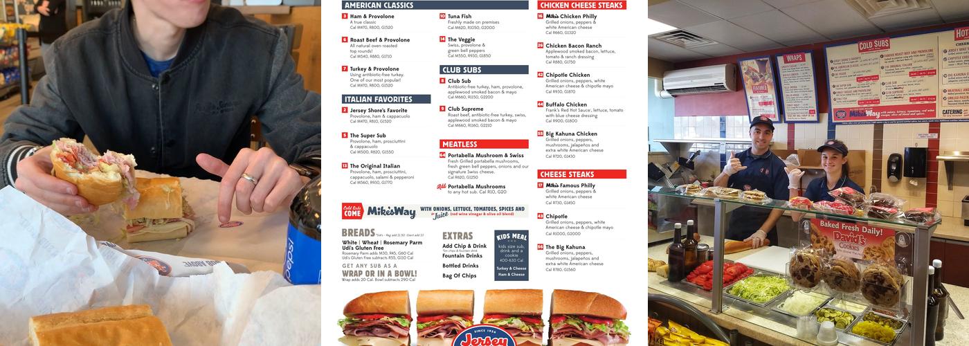 Jersey Mike's Subs Menu