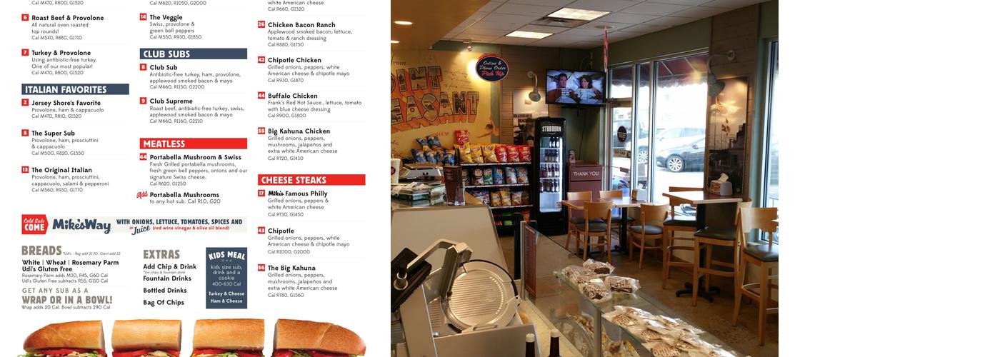 Jersey Mike's Subs Menu