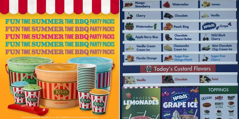 Rita's Italian Ice & Frozen Custard Menu