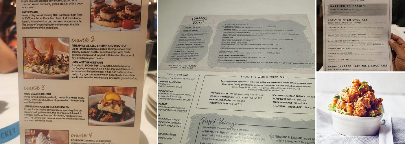 Bonefish Grill Menu