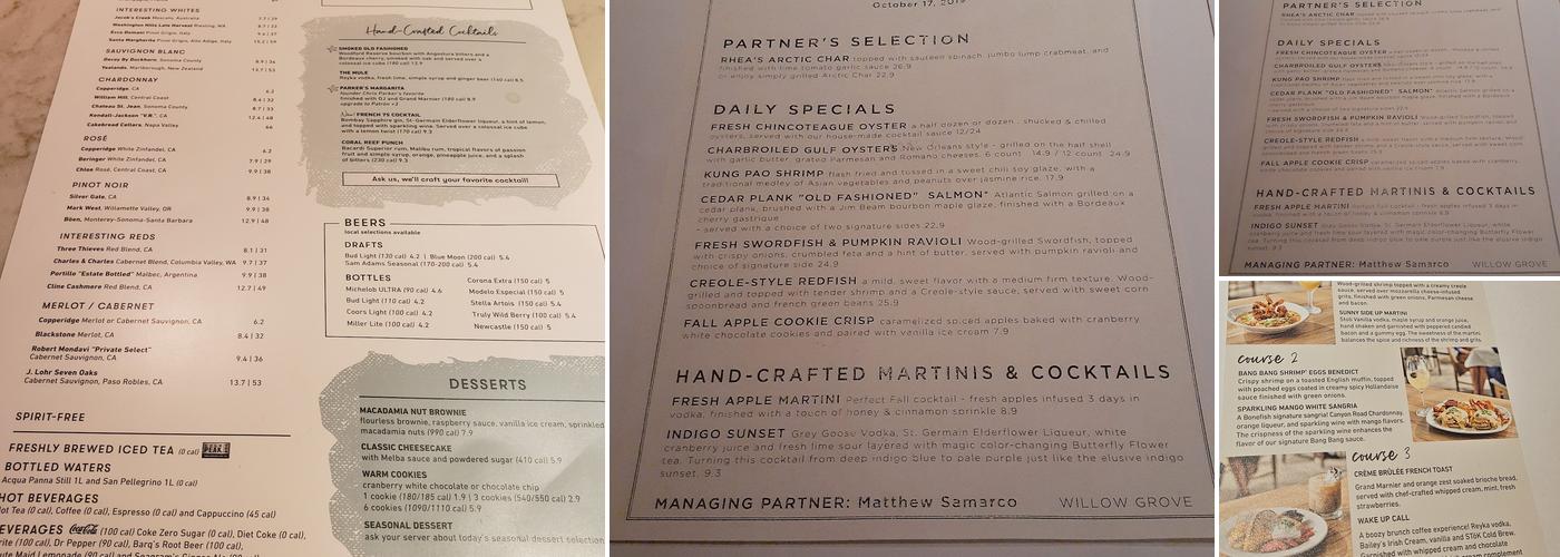 Bonefish Grill Menu