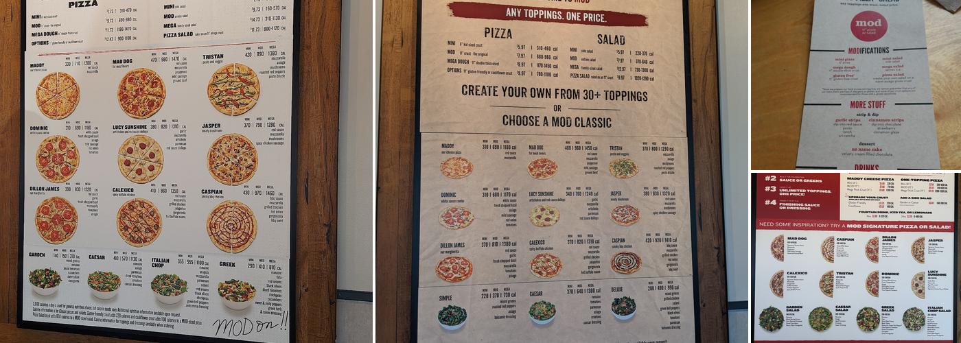 MOD Pizza Menu