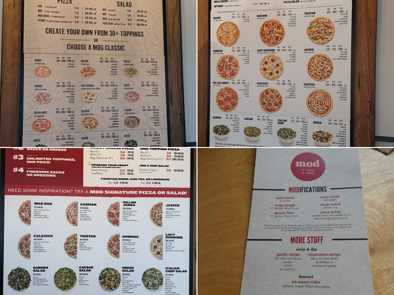 MOD Pizza Menu