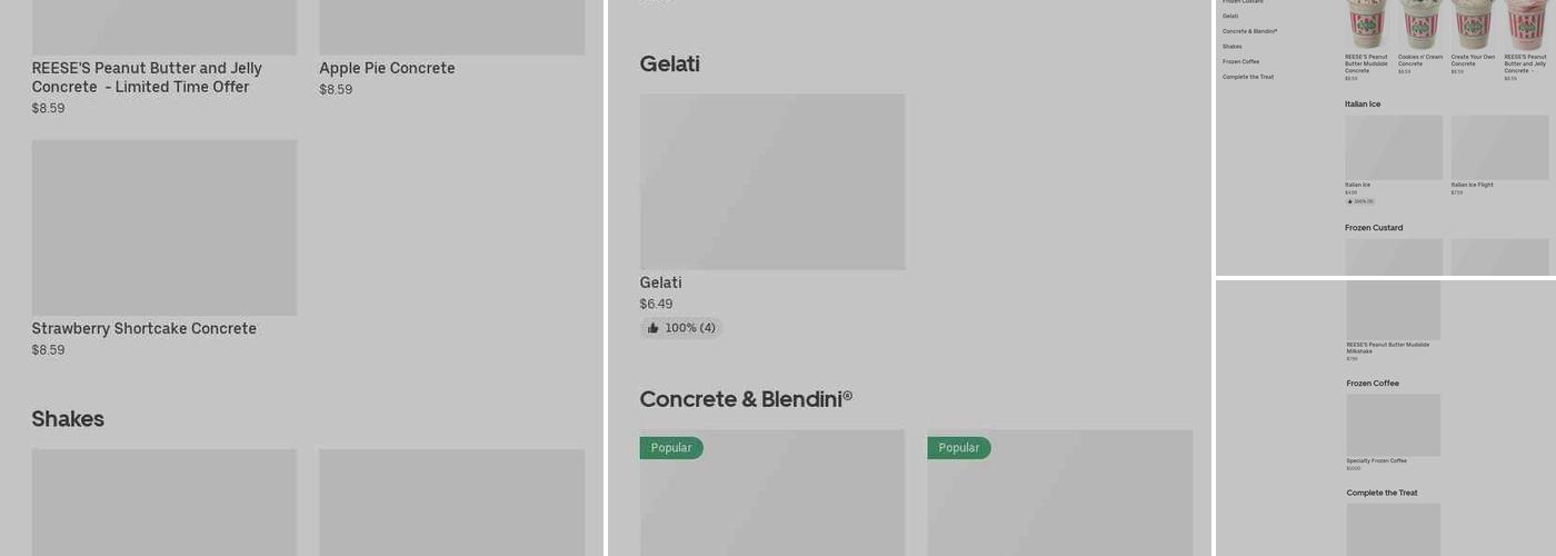 Rita's Italian Ice & Frozen Custard Menu