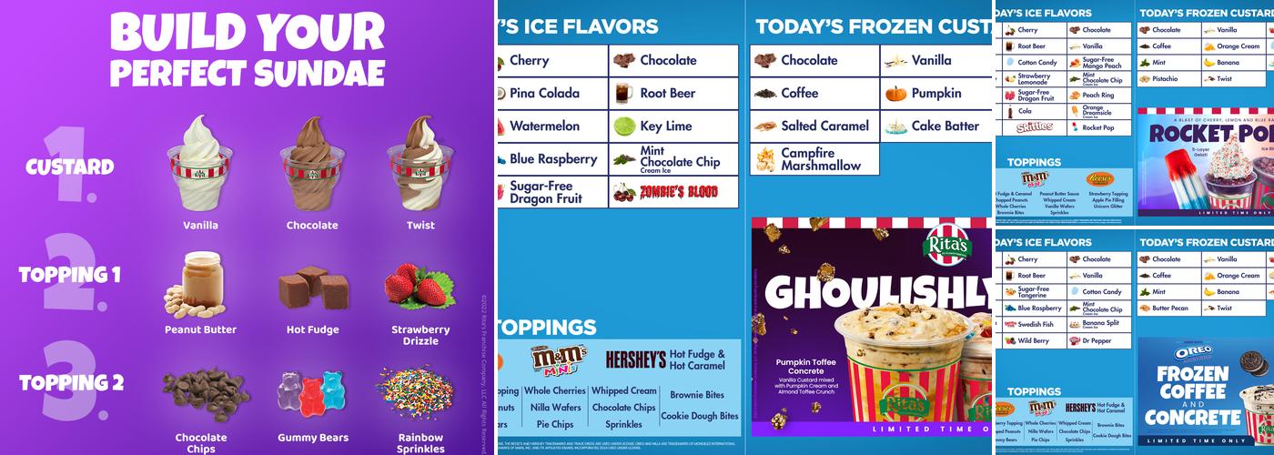 Rita's Italian Ice & Frozen Custard Menu