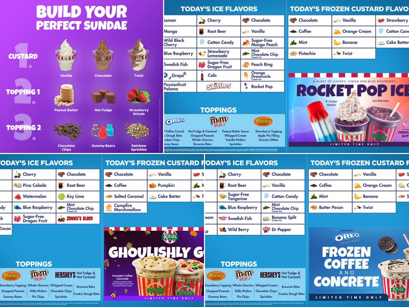 Rita's Italian Ice & Frozen Custard Menu