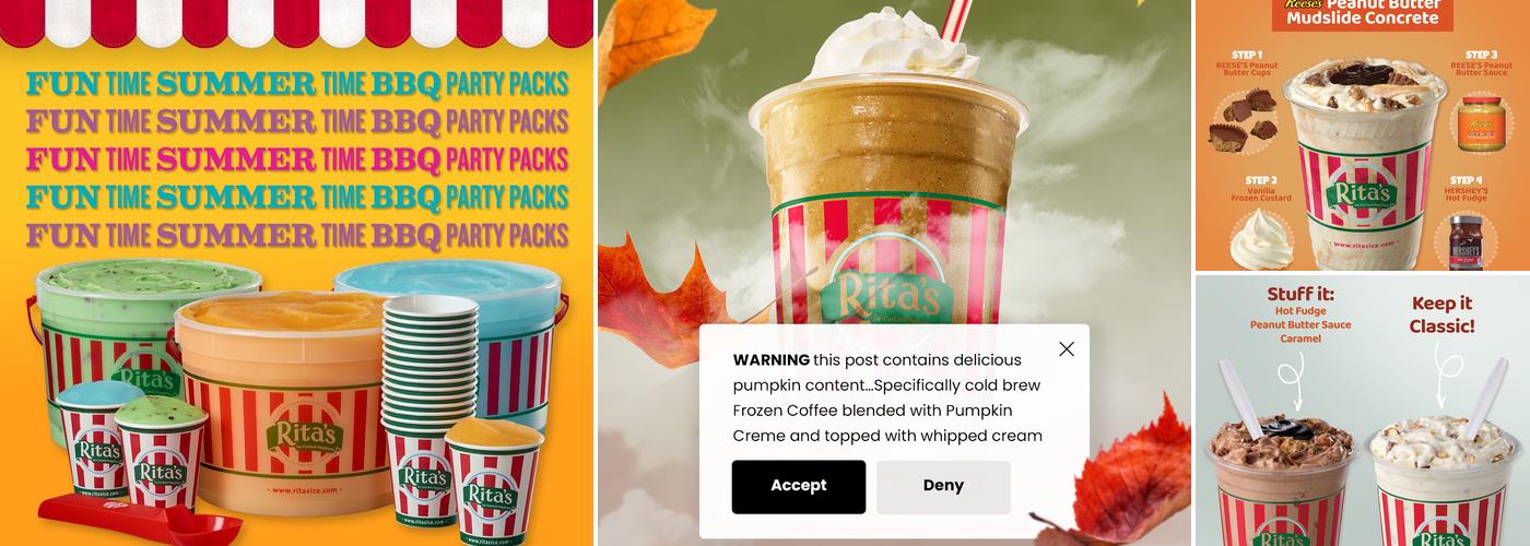 Rita's Italian Ice & Frozen Custard Menu