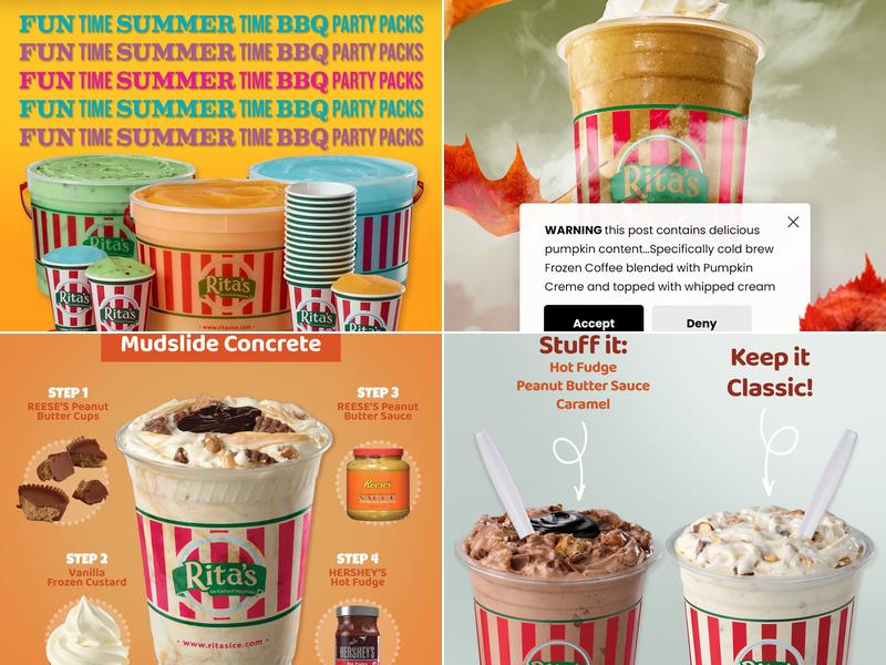 Rita's Italian Ice & Frozen Custard Menu