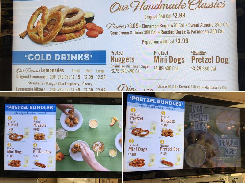 Auntie Anne's Menu