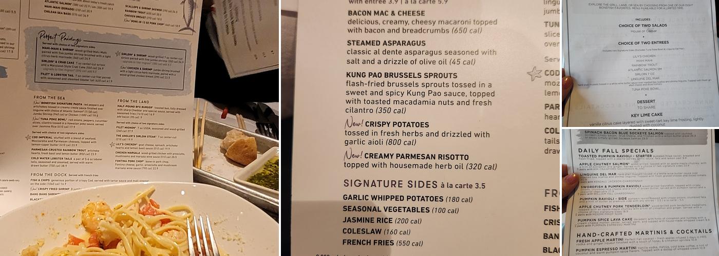 Bonefish Grill Menu