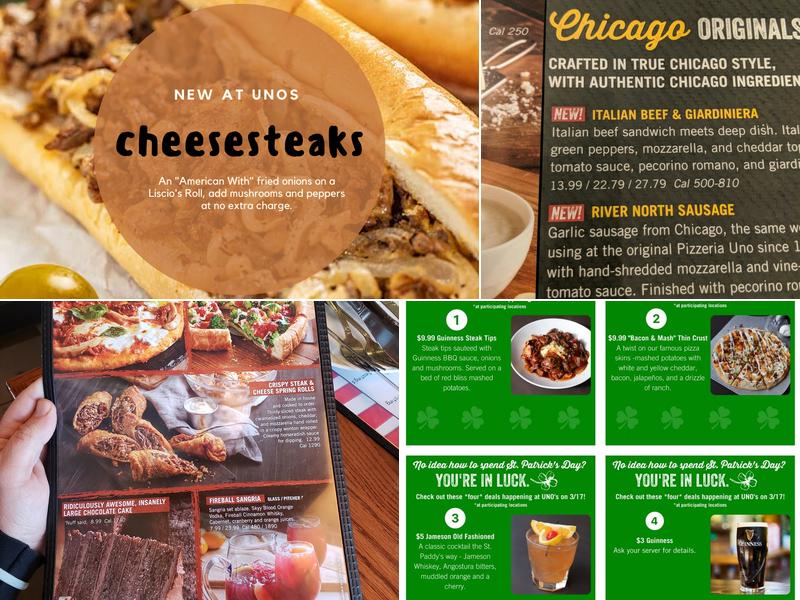 Uno Pizzeria & Grill Menu