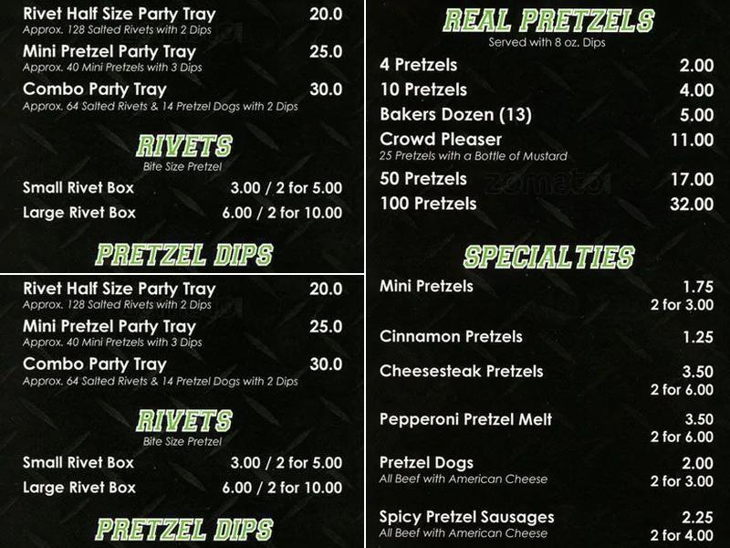 Philly Pretzel Factory Menu
