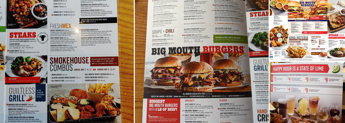 Chili's Grill & Bar Menu