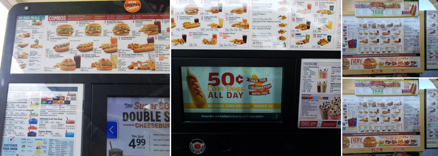 Sonic Drive-In Menu