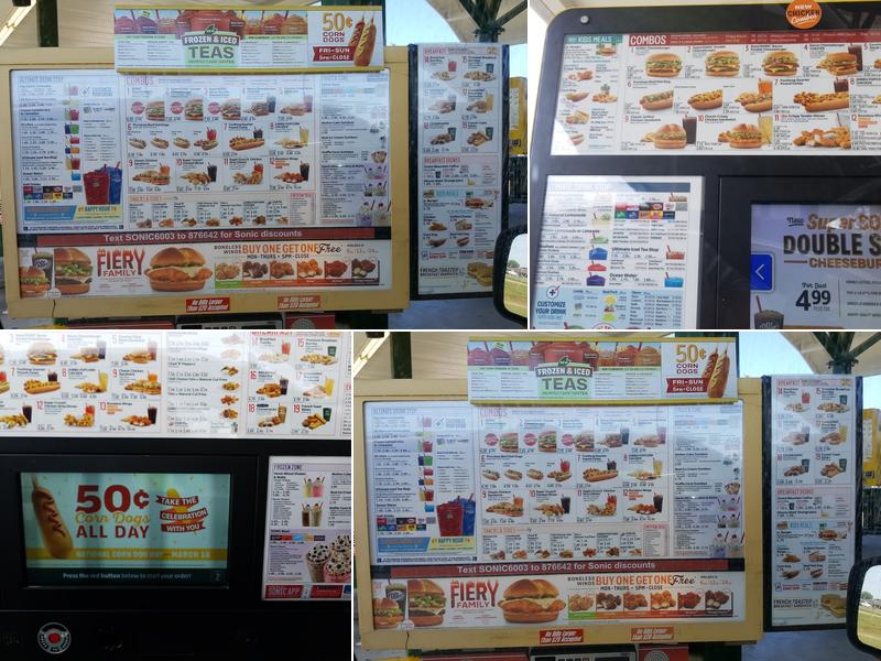 Sonic Drive-In Menu