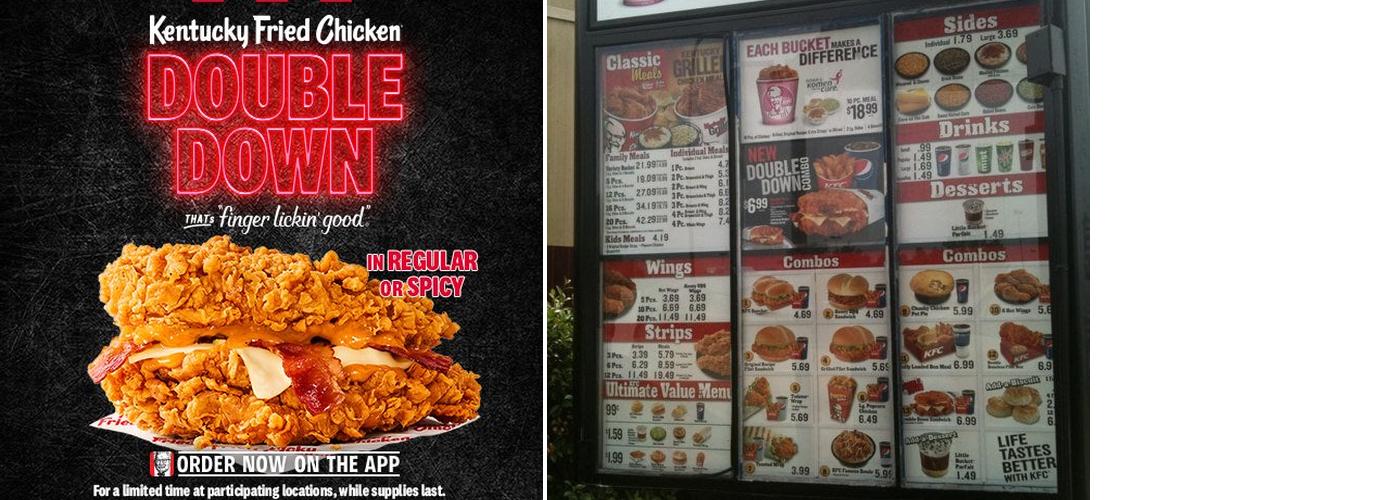 KFC Menu