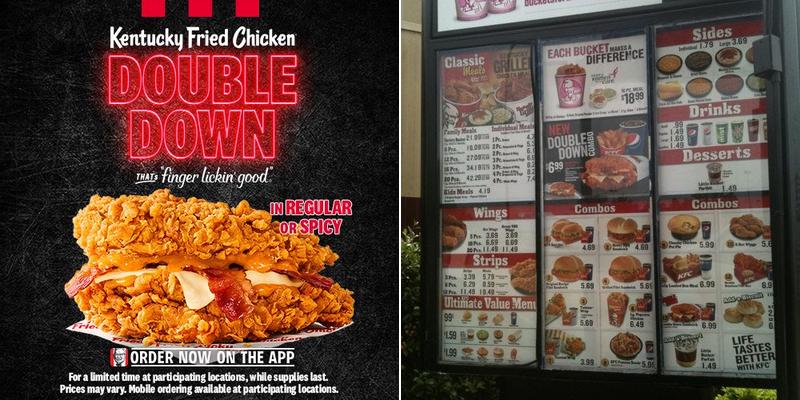 KFC Menu