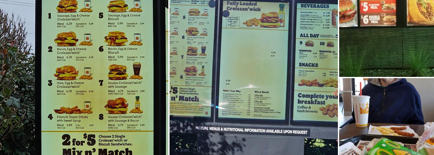 Burger King Menu