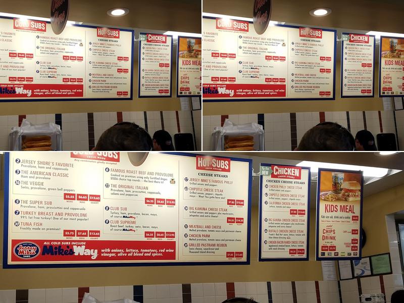Jersey Mike's Subs Menu