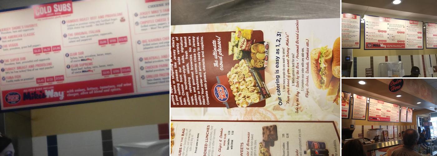 Jersey Mike's Subs Menu