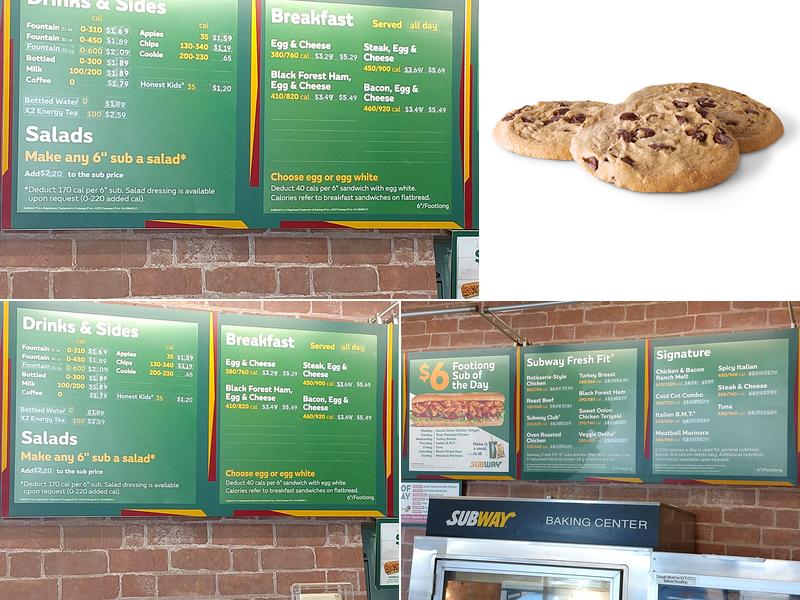 Subway Menu