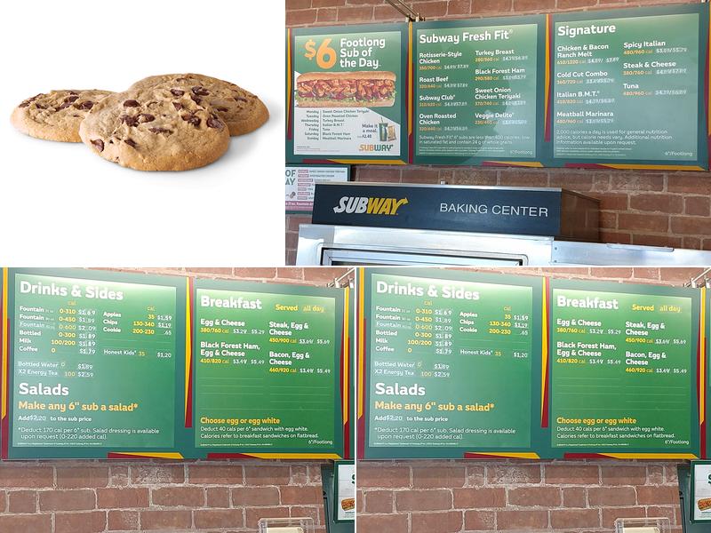 Subway Menu