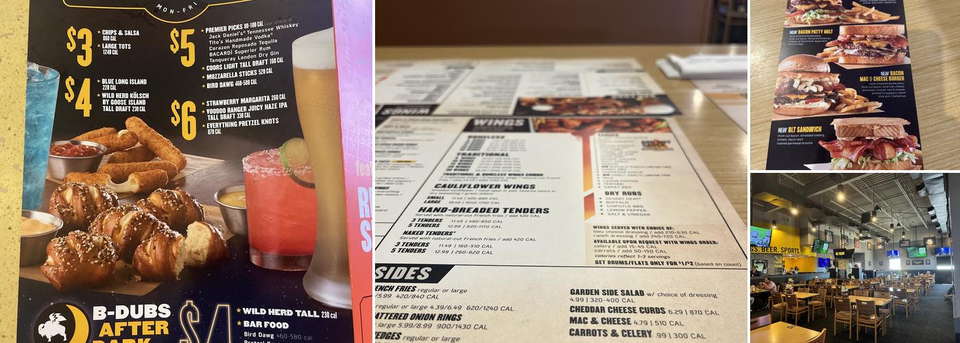 Buffalo Wild Wings Menu