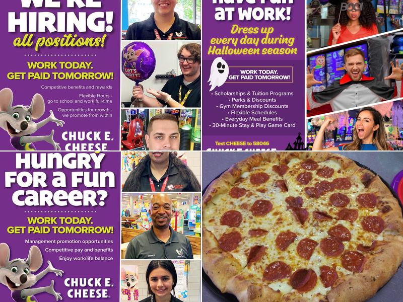 Chuck E. Cheese Menu