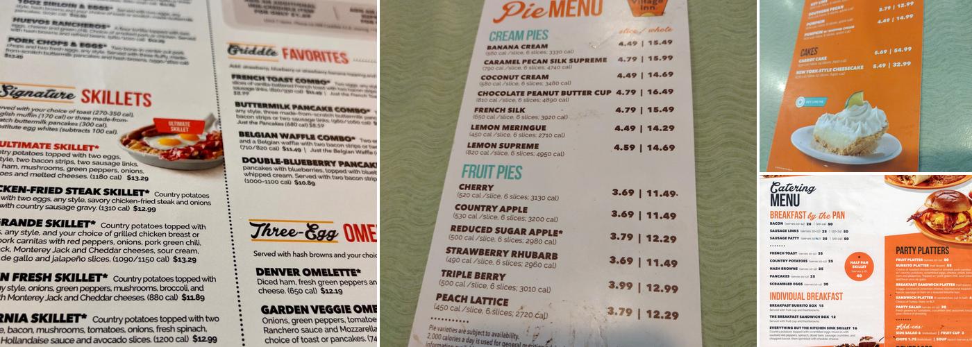 Village Inn Menu