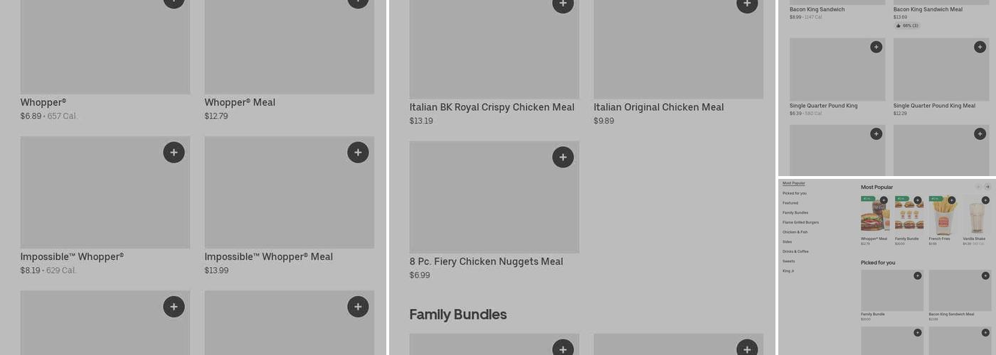 Burger King Menu