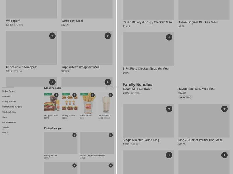 Burger King Menu