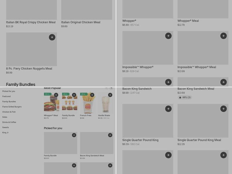 Burger King Menu