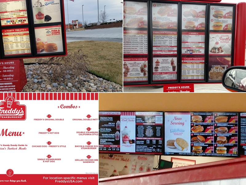 Freddy's Frozen Custard & Steakburgers Menu