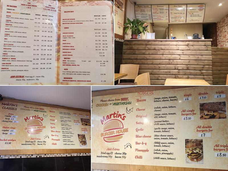 Martin's Burger House Menu