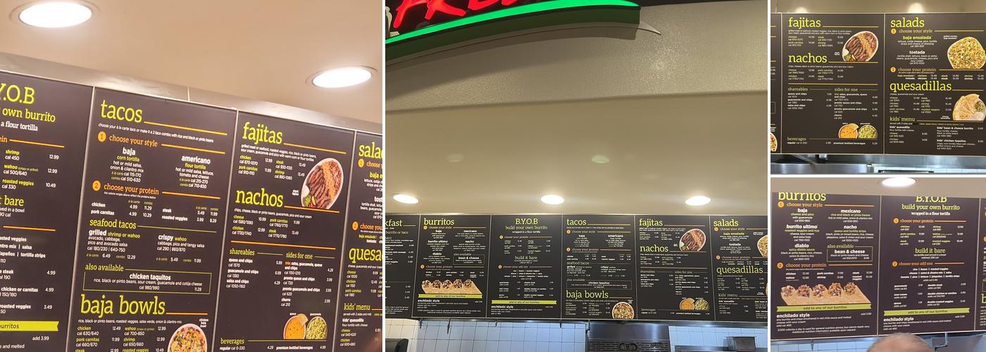 Baja Fresh Menu