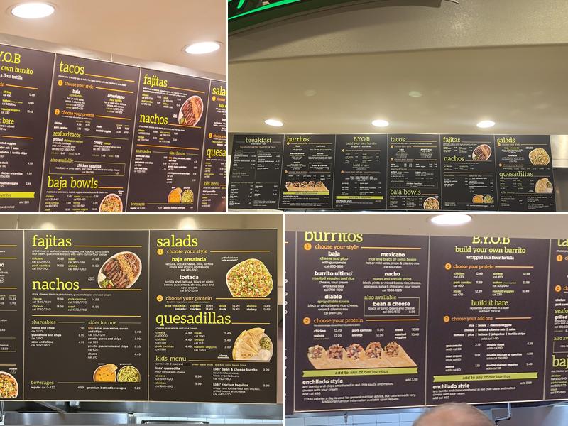 Baja Fresh Menu