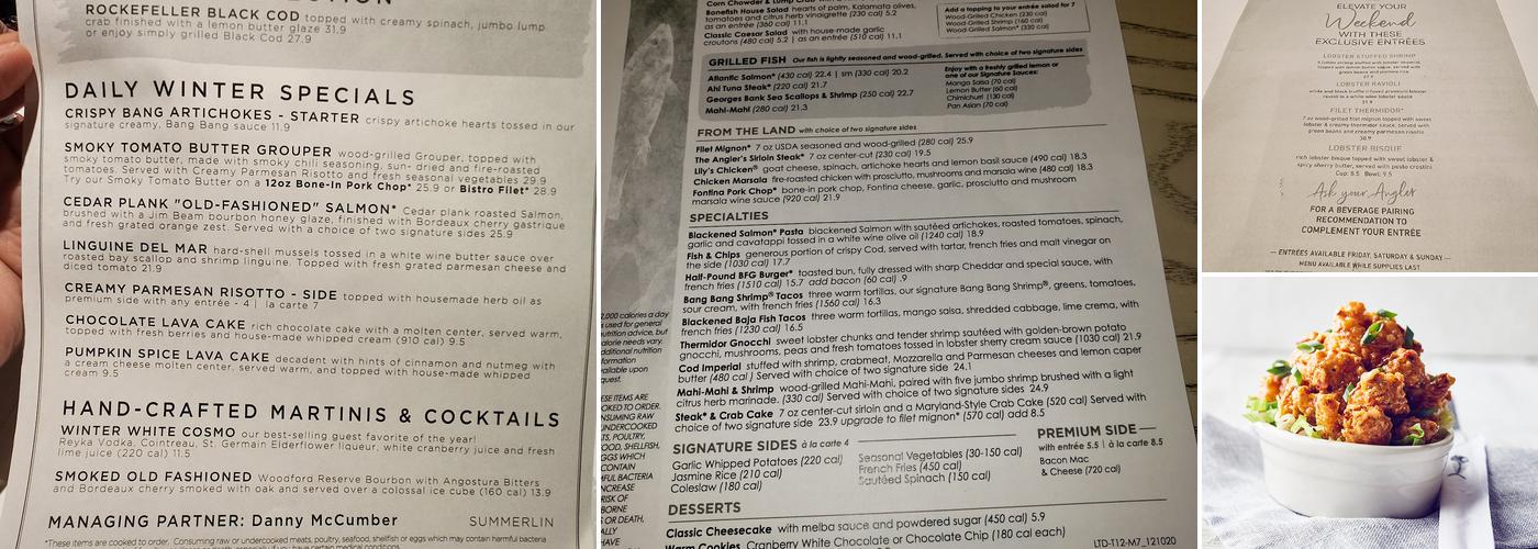 Bonefish Grill Menu