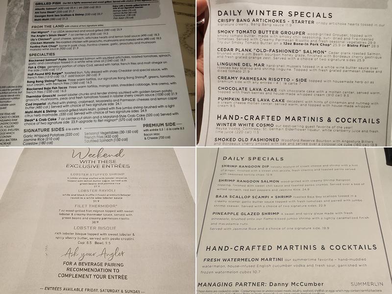 Bonefish Grill Menu