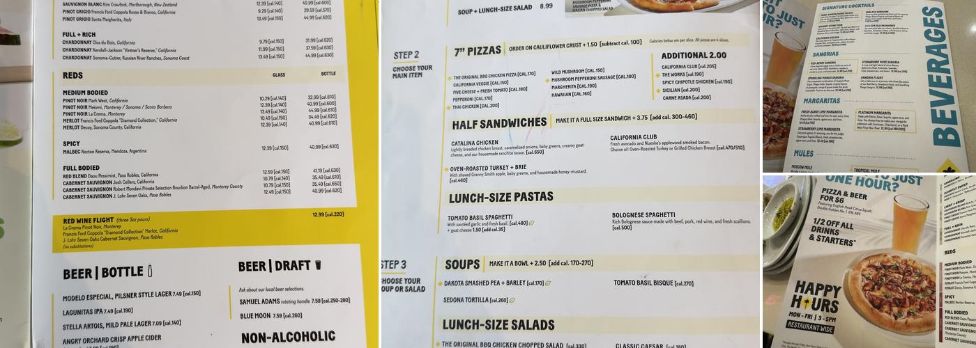 California Pizza Kitchen Menu