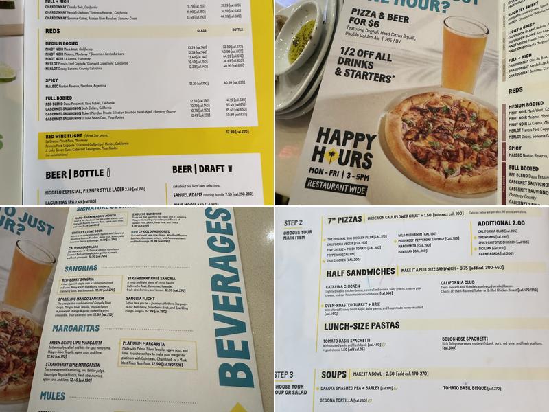California Pizza Kitchen Menu