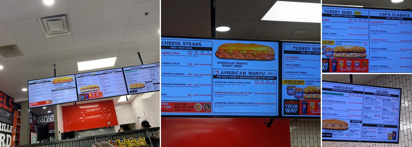 Capriotti's Sandwich Shop Menu