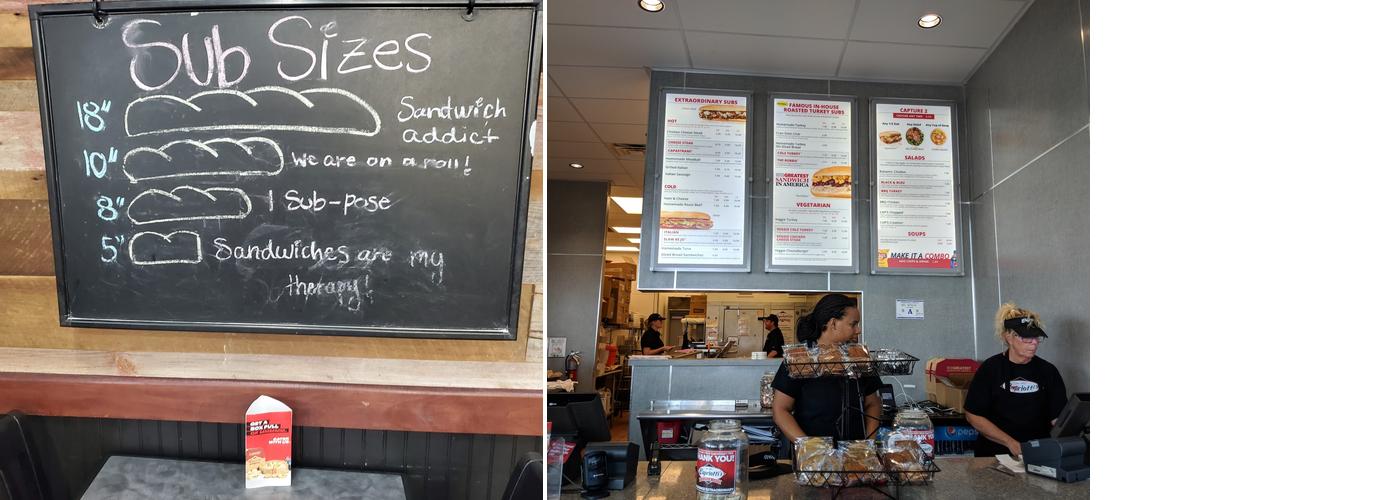 Capriotti's Sandwich Shop Menu