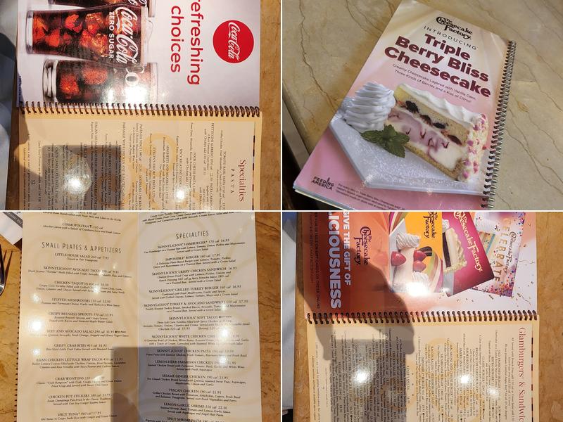 The Cheesecake Factory Menu