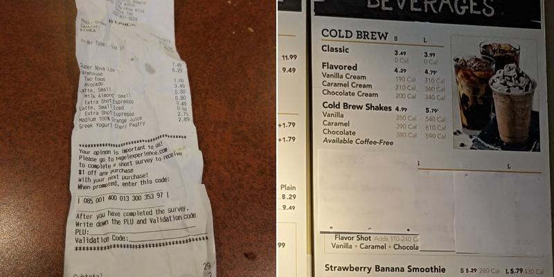 Einstein Bros. Bagels Menu