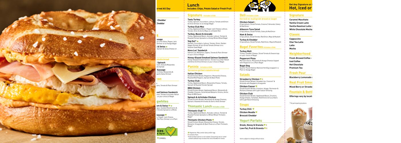 Einstein Bros. Bagels Menu