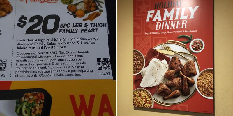 El Pollo Loco Menu