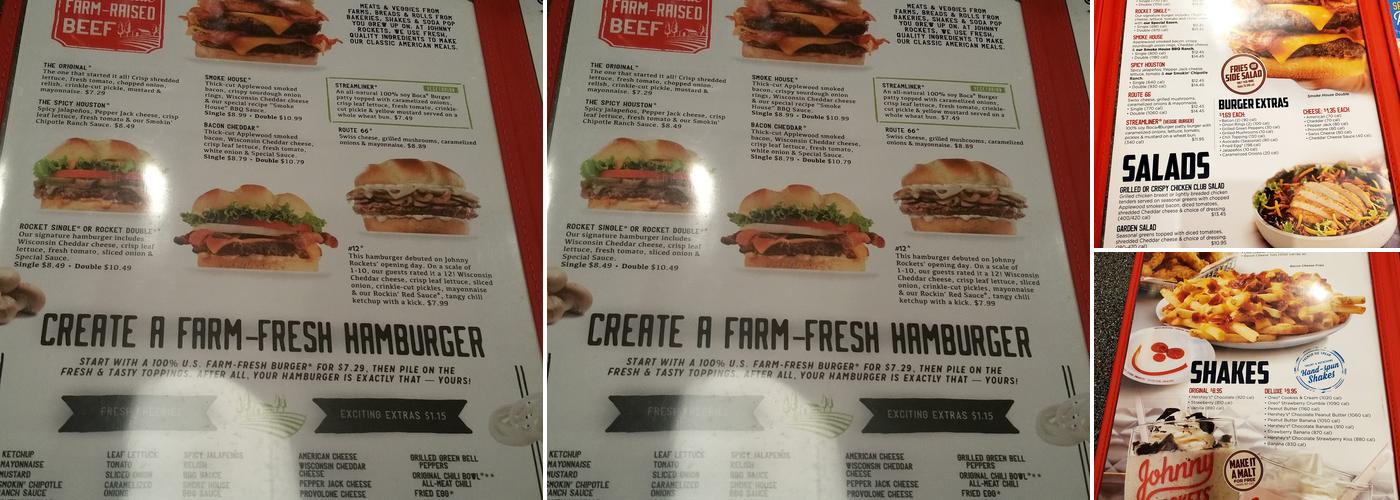 Johnny Rockets Menu