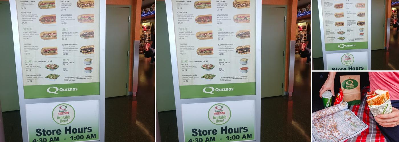 Quiznos Menu